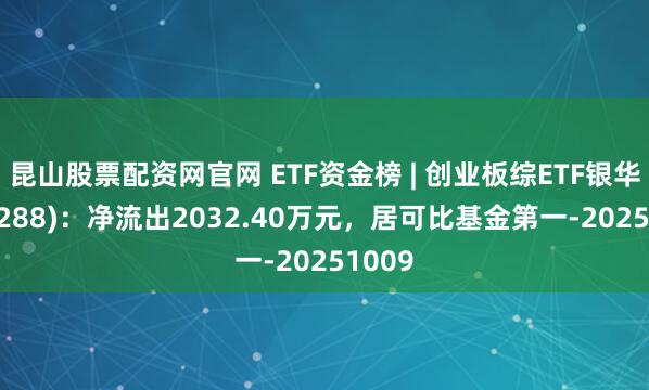 昆山股票配资网官网 ETF资金榜 | 创业板综ETF银华(159288)：净流出2032.40万元，居可比基金第一-20251009